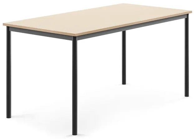 Stôl SONITUS, 1600x800x760 mm, HPL - breza, antracit
