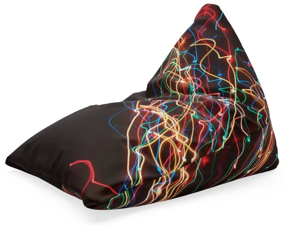 Sedací vak Triangl svetelný efekt, farebná