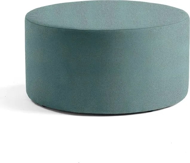Taburet CASUAL, Ø 1000 mm, látka CURA, tyrkysová