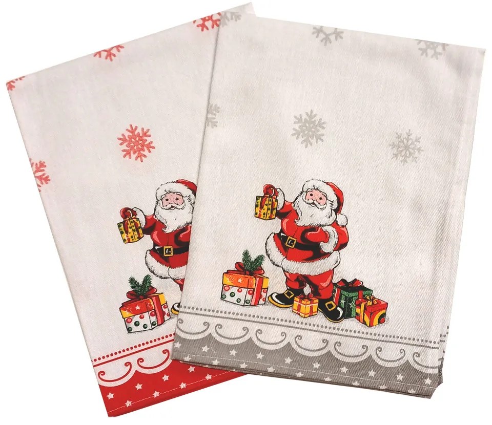 Christmass Santa kuchynské utierky 2 ks