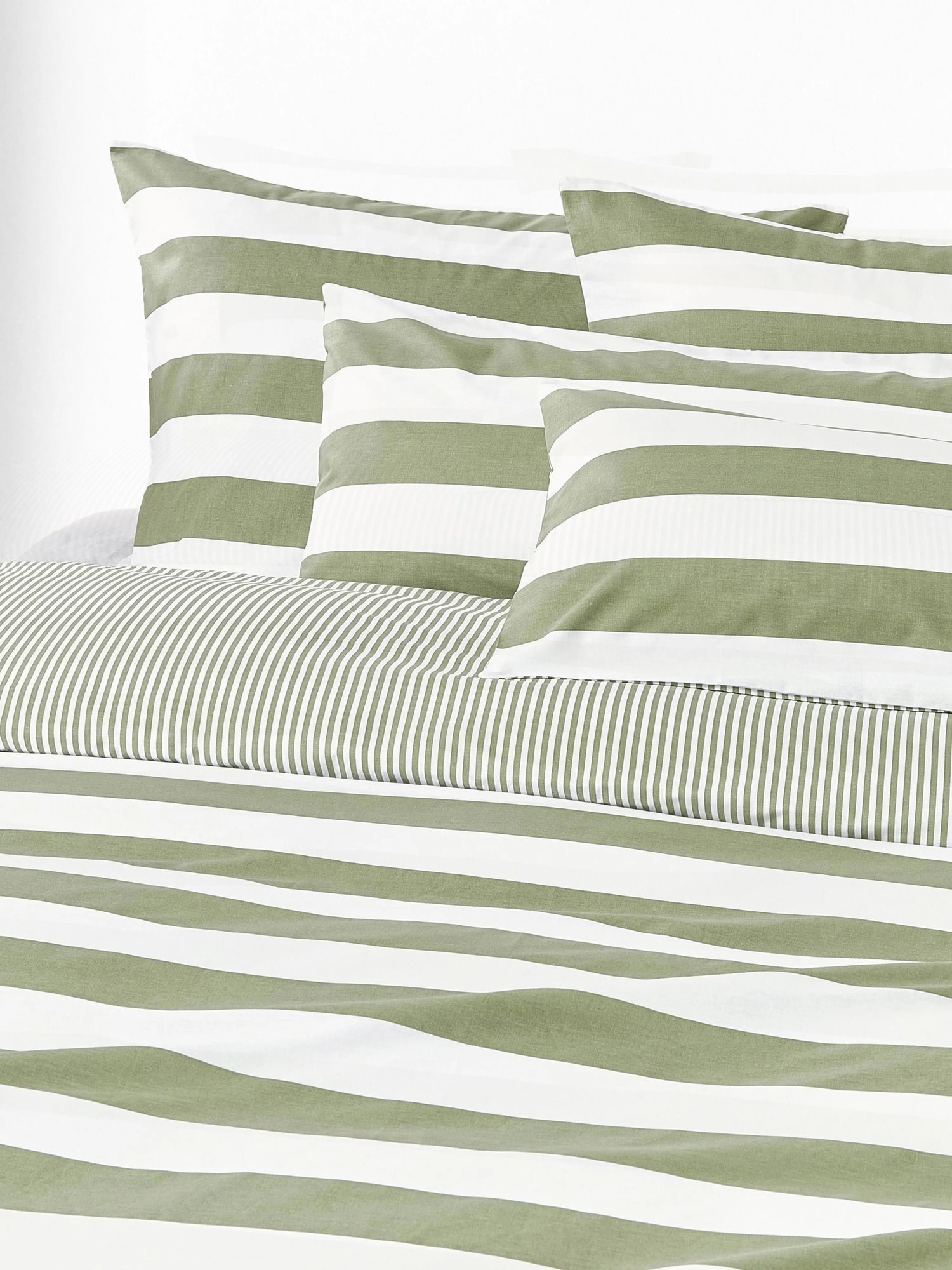 Pruhovaná obojstranná obliečka na paplón z bavlny Lorena