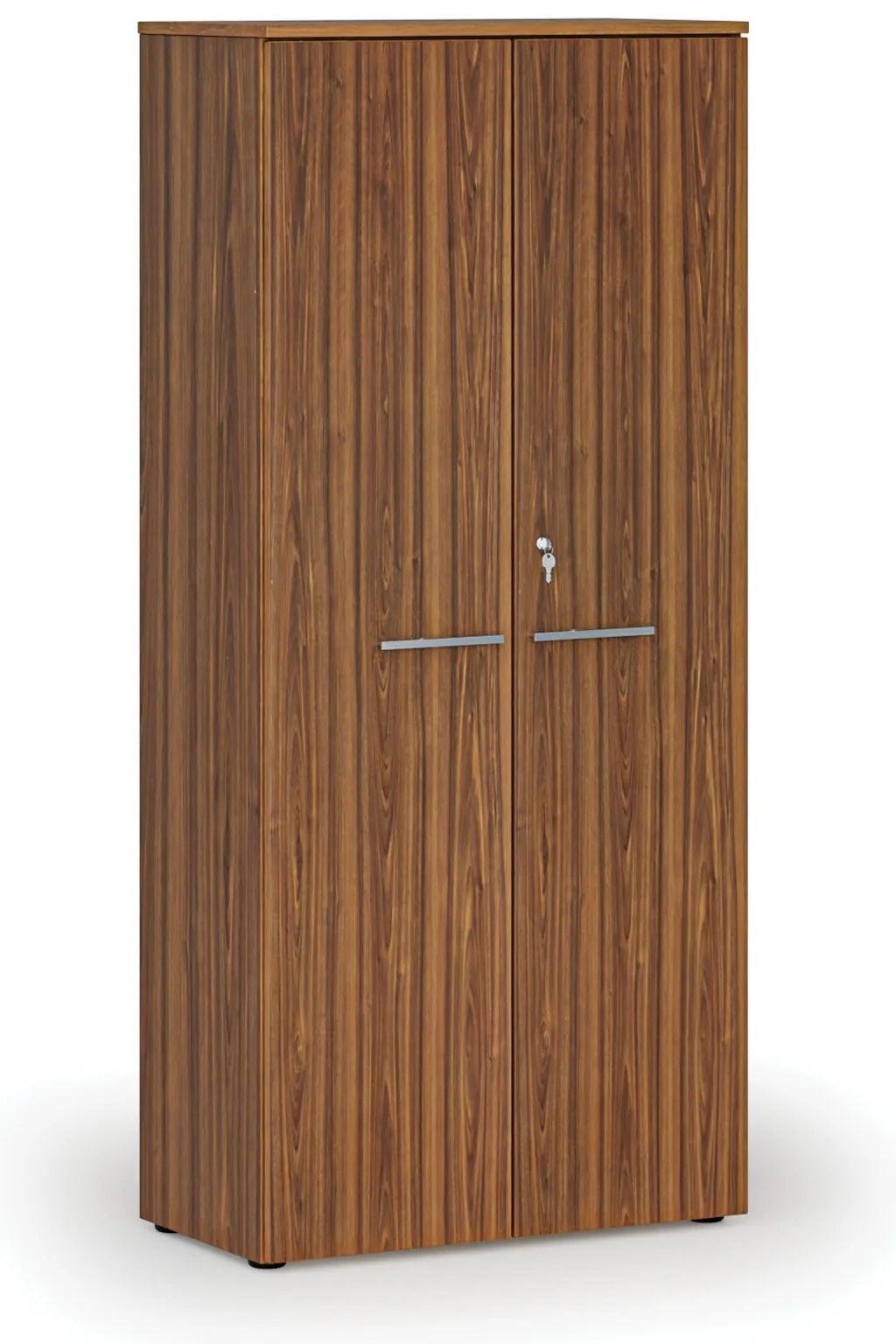 Kancelárska skriňa s dverami PRIMO WOOD, 800 x 420 x 1781 mm, orech