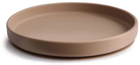 Mushie Classic silikónový tanier s prísavkou - Natural