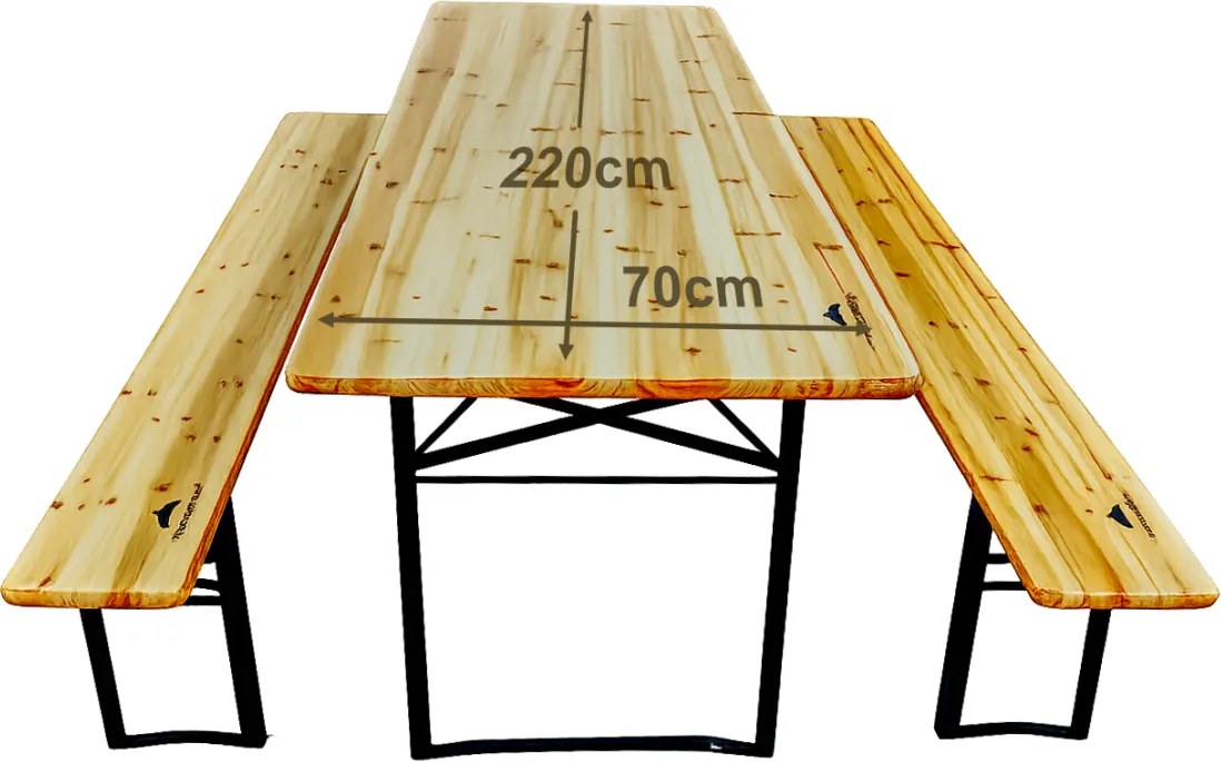 Drevený pivný set - 220cm, 70cm