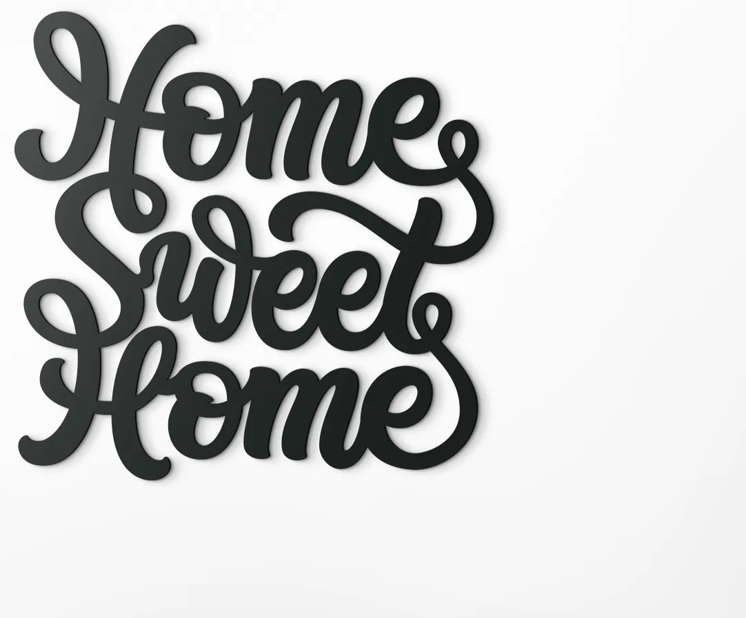 drevko Nálepka na stenu Home Sweet Home Rozmer obrazu: 40 x 40,5 cm, Farba dekorácie: Čierna