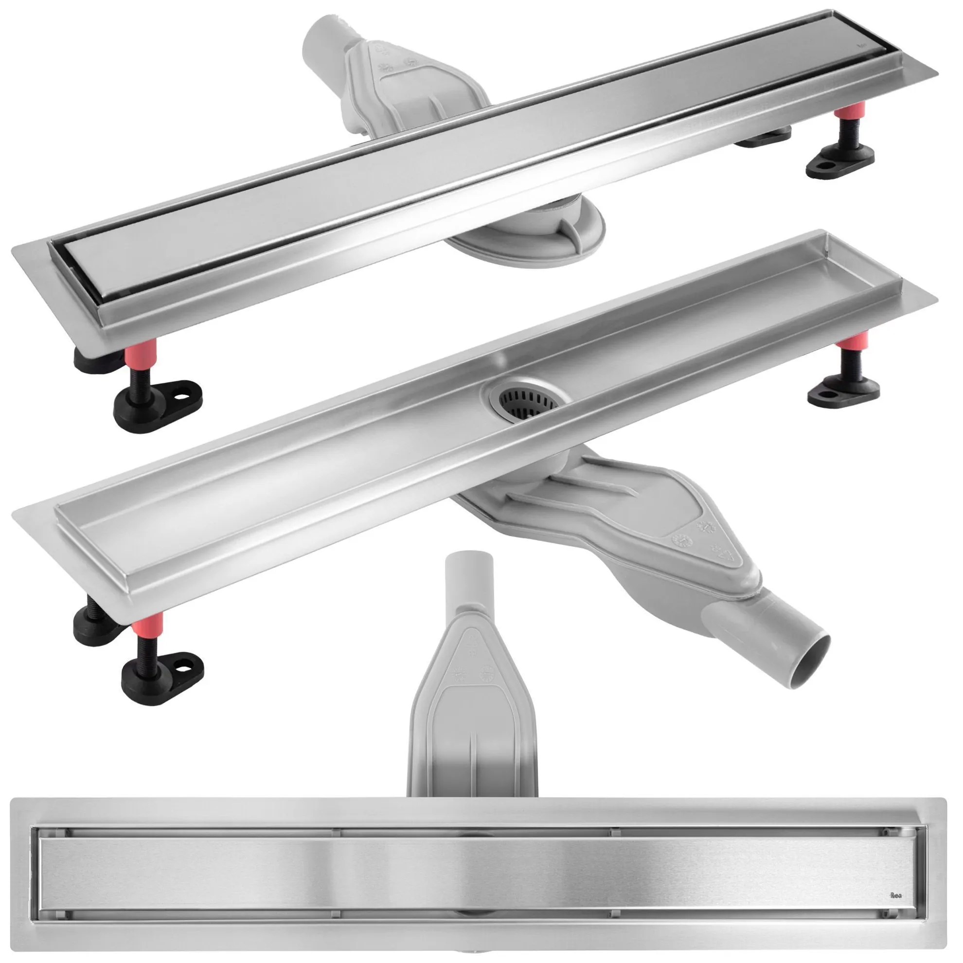 Rea NEOX Superflow, odtokový sprchový žľab 90 cm, brúsená oceľ, REA-G2708