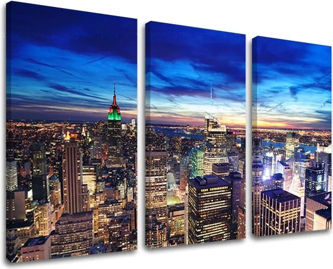 Obraz na stenu 3 dielny MESTO ME049E30 - 120x80 cm