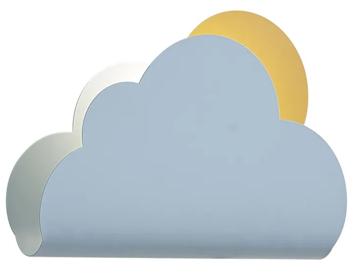 Detská nástenná lampa Modrý oblak so slnkom - Cloudy