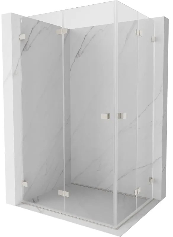 Mexen Lunar-F Duo, skladací sprchový kút 95 x 90 cm, 6mm číre sklo, oceľový profil, 836-095L-090P-97-00