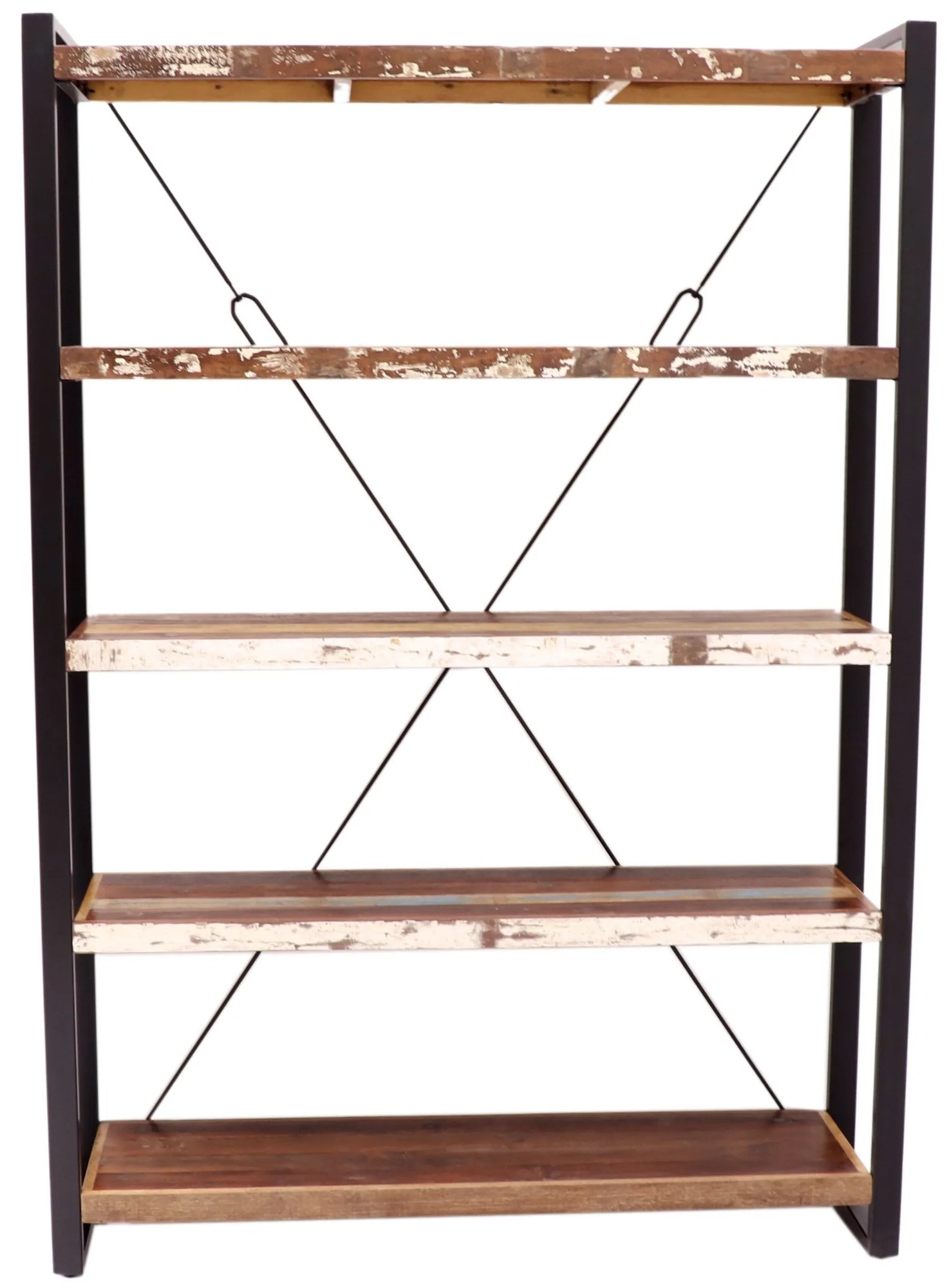 furniture-nabytek.cz - Knižnica regál 140x200x35 kov a drevo mango