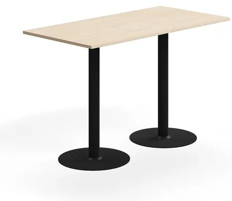 Barový stôl ALVA, 1400x700x900 mm, HPL, čierna/breza