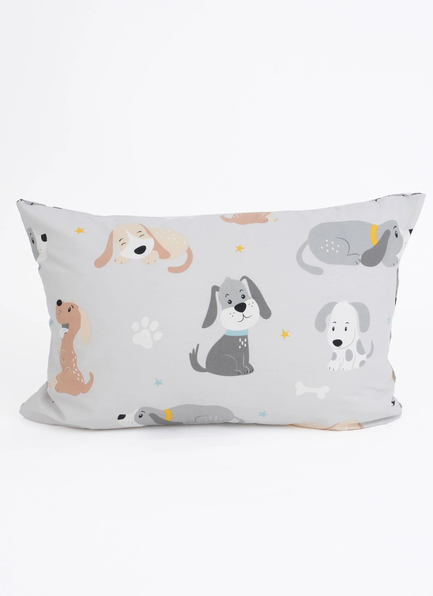 Bavlnená obliečka na vankúš Renforcé 50 × 70 cm - Psíci sivé