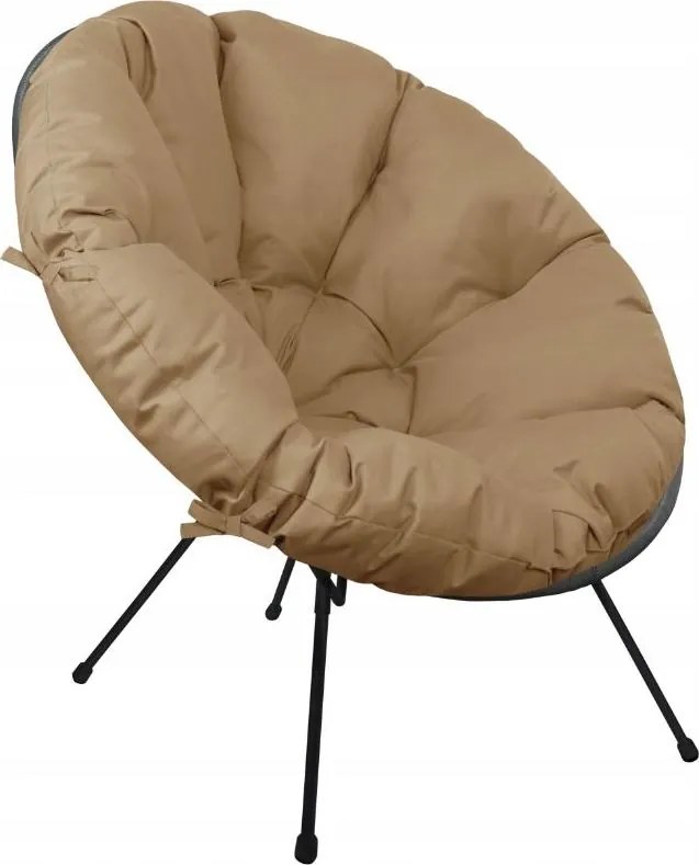 Vodeodolný vankúš do záhradného kresla ACAPULCO 90x105 cm - tmavo béžový