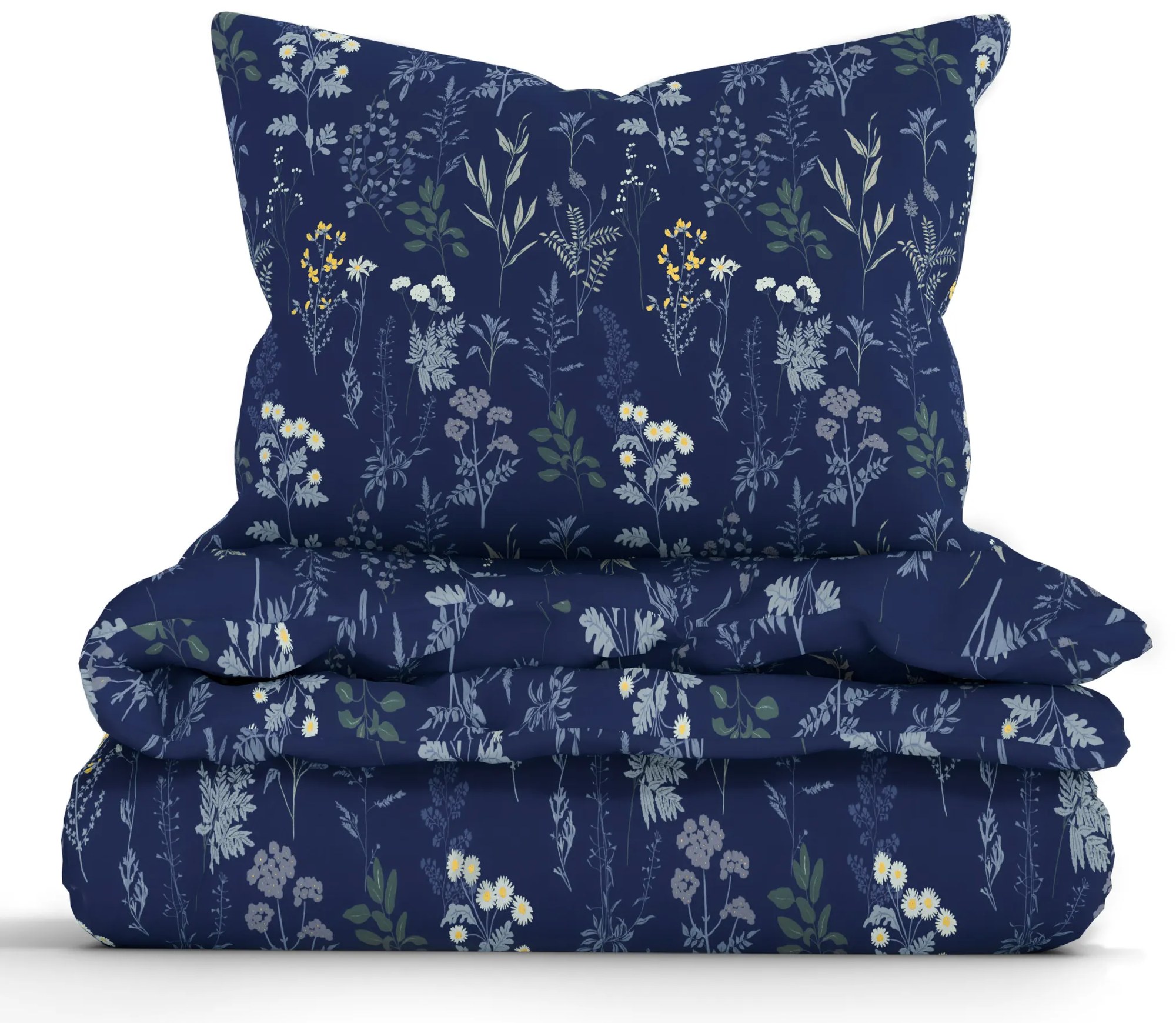 Bavlnené obliečky Renforcé - Bianca tmavo modrá