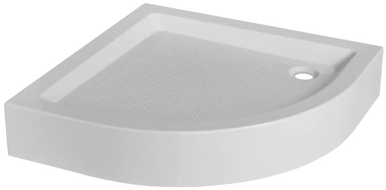Invena Invena, štvrťkruhová vanička 80X80x16 cm bez sifónu, biela, INV-AK-80-083-P