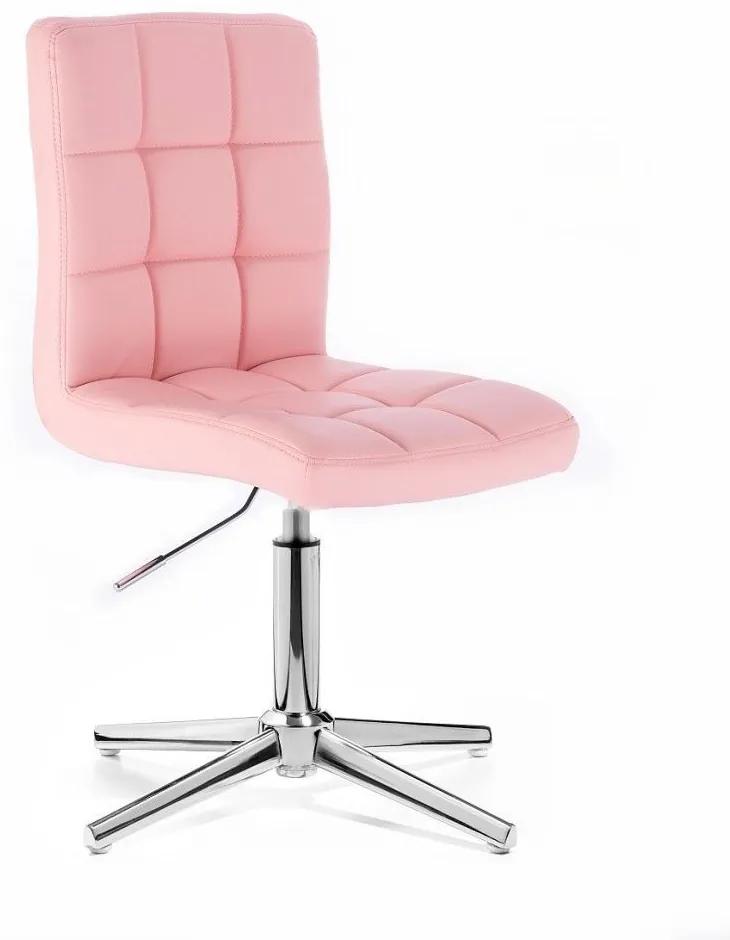 LuxuryForm DESIGN Stolička TOLEDO na striebornom kríži - ružová