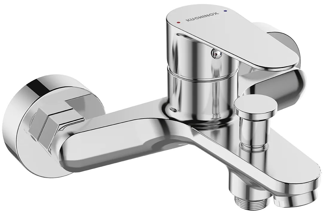 Kuchinox Fresno, nástenná vaňová batéria 150mm, chrómová, LAV-BQF_010D
