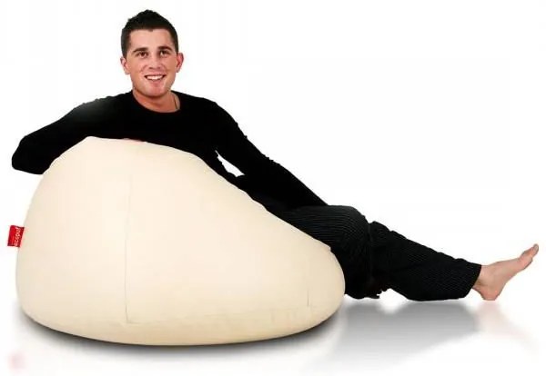 INTERMEDIC SK - Sedací vak Relax 110x70 cm | kreslo na oddych z ekokože alebo polyesteru, 300 l Farba: E02 - Krémová svetlá (ekokoža)