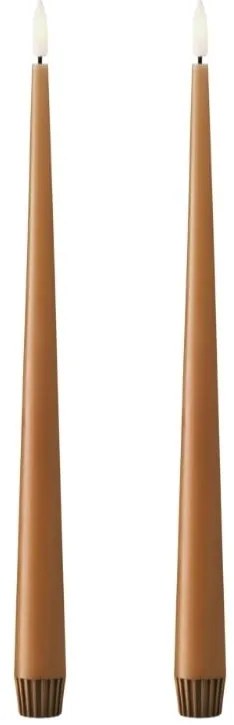 ester & erik LED sviečka Taper 30 cm / 23 Raw toffee – sada 2 ks