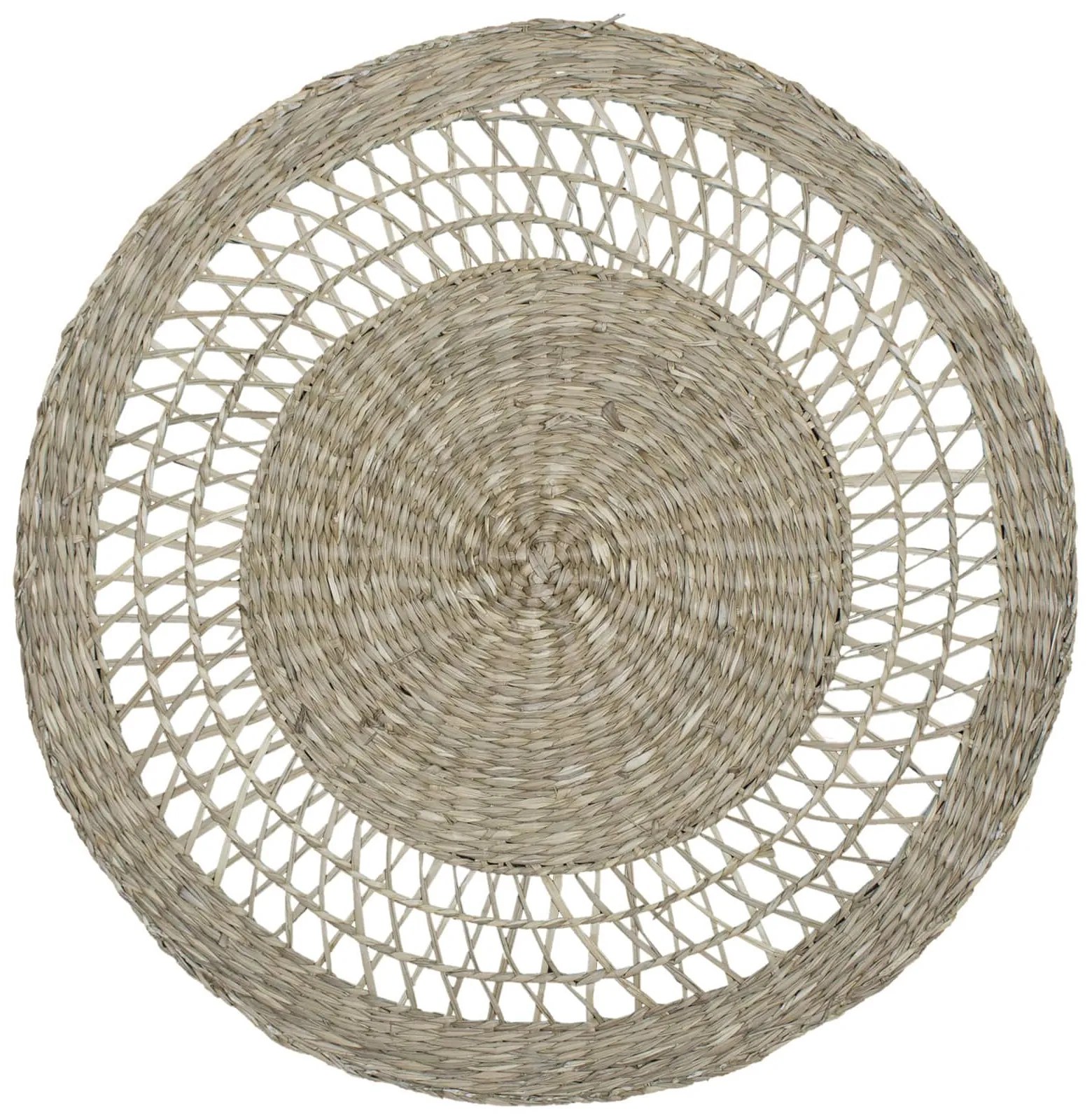Prírodné okrúhle prestieranie z morskej trávy prelamované - Ø 40 * 0,5cm