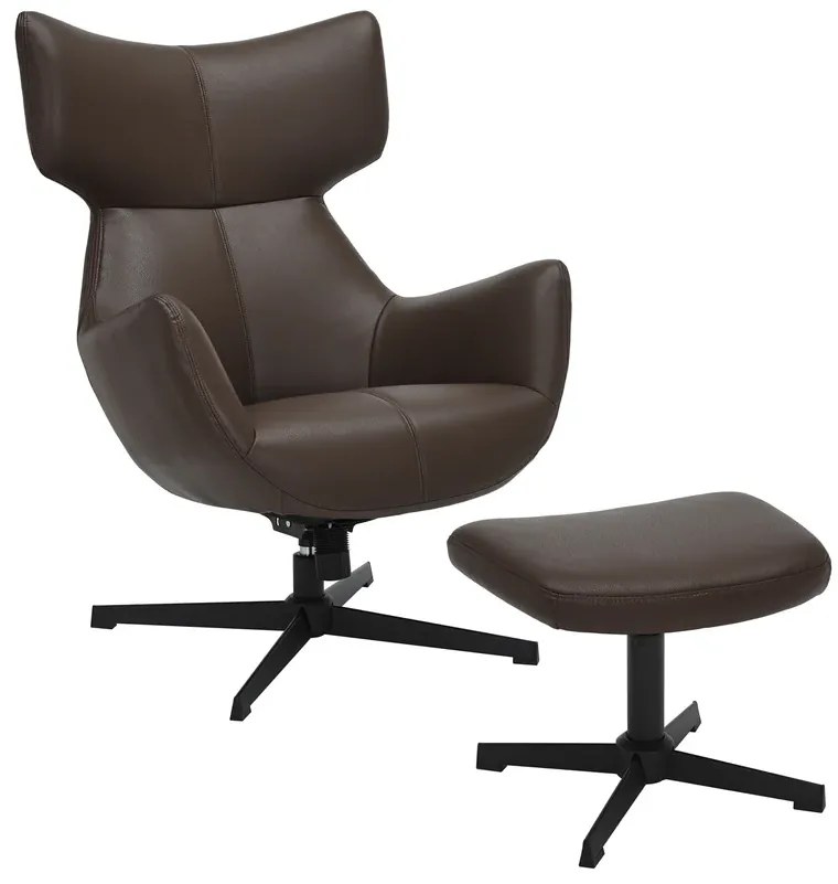 Kreslo VOGUE otočné o 360° hnedá