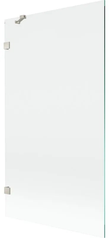 Mexen, Mexen Lunar 1-krídlová vaňová zástena 100 x 150 cm, transparentná, brúsený nikel - 897-100-000-97-00