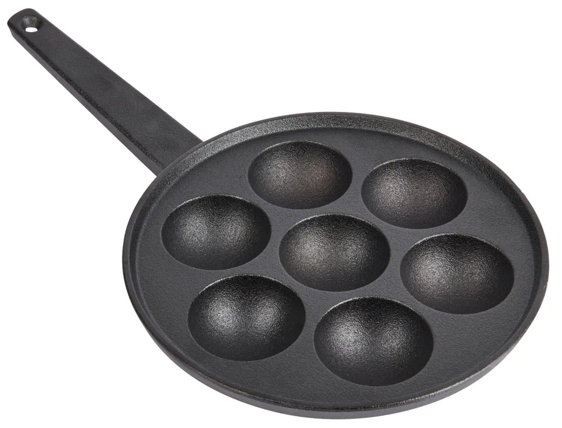 Kitchen Craft Liatinová panvica na prípravu dánskeho dezertu Æbleskiver