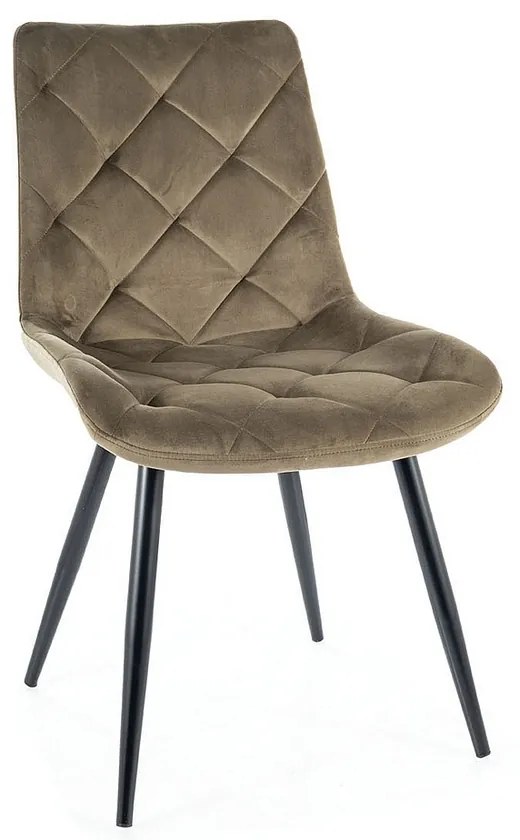 Jedálenská stolička Ralph Velvet, olivová