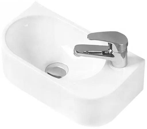 Mexen Viera, umývadlo na dosku 40x21x12 cm, ľavé, biela, 21274000L