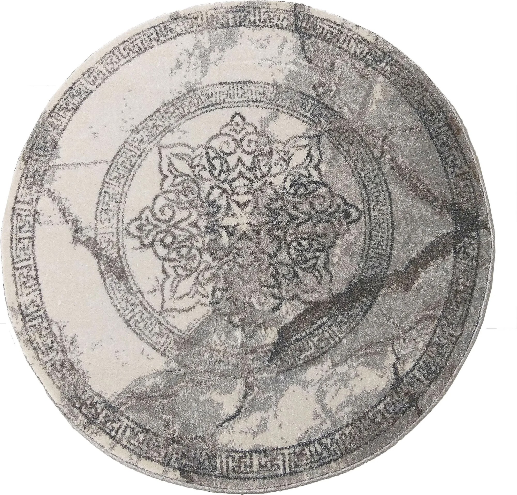 DY Okrúhly sivý koberec Vista 04 Rozmer: 160 cm