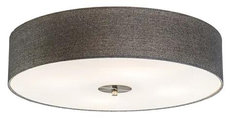 Rustikálne stropné svietidlo sivé 50 cm - Drum Jute