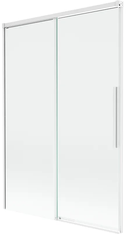 Mexen Rox, 2-krídlová posuvná vaňová zástena 120 x 150 cm, 8mm číre sklo, biely profil, 8C9-120-001-20-00