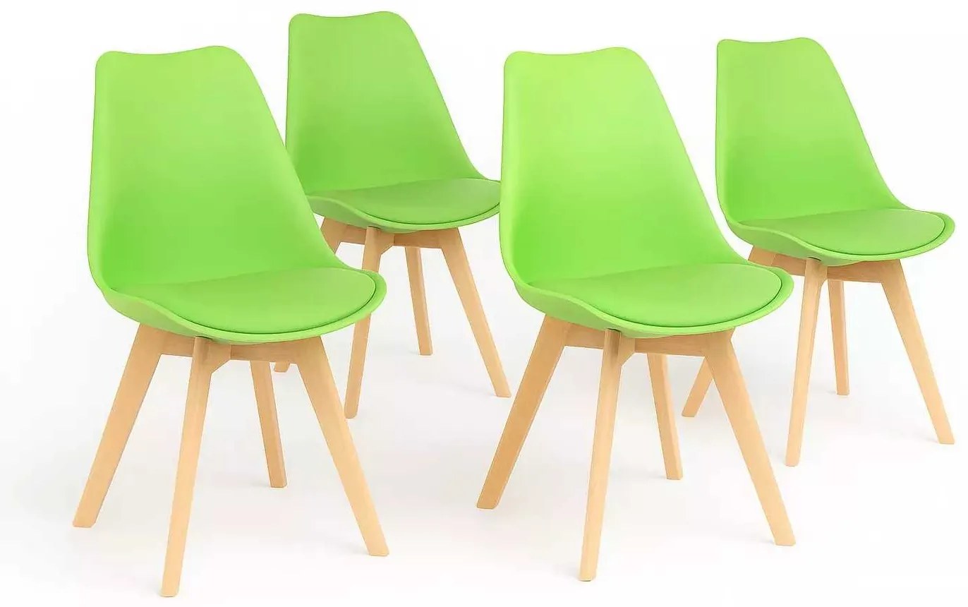 LuxuryForm DESIGN Jedálenská stolička BALI - zelená - SET 4 kusy