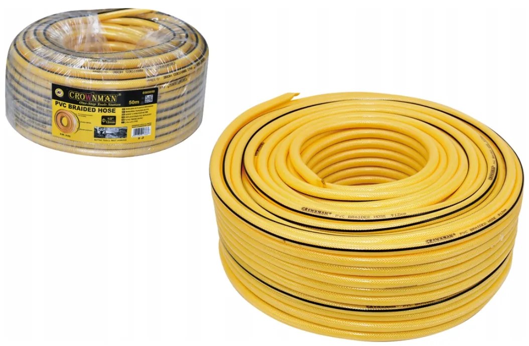 CROWNMAN Záhradná hadica 50m 1/2&amp;amp;quot; PVC s vystuženým vláknom