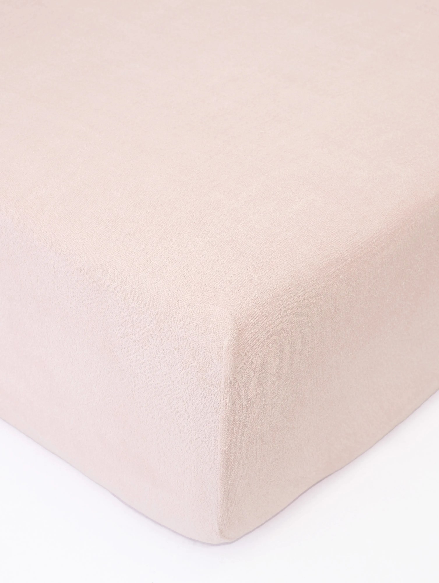 Froté plachta do postieľky 60 × 120 cm - púdrová