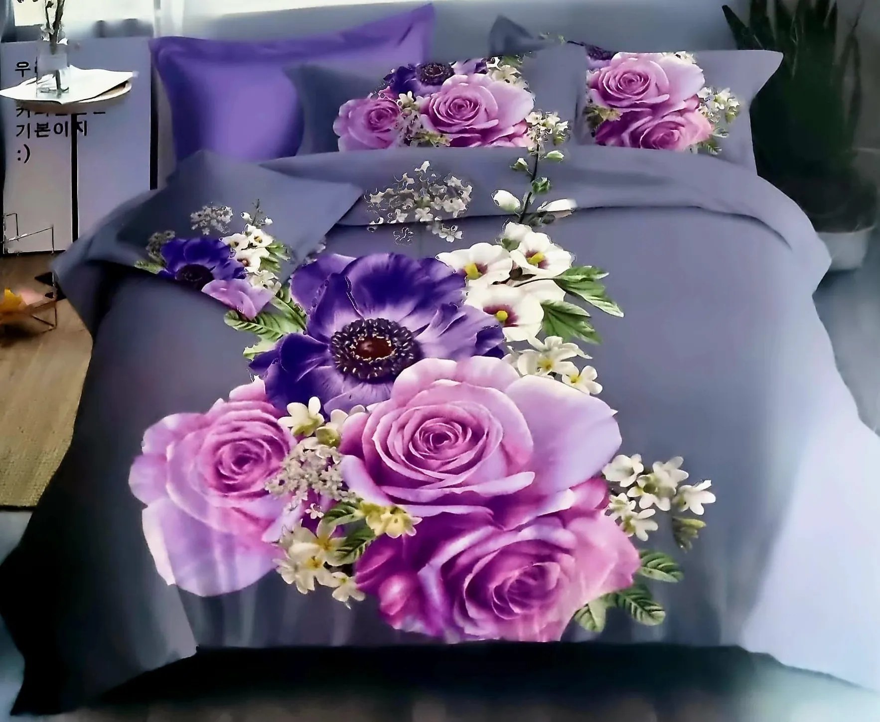 Obliečky Flora Mikrovlákno 2x70x90 2x140x200 cm