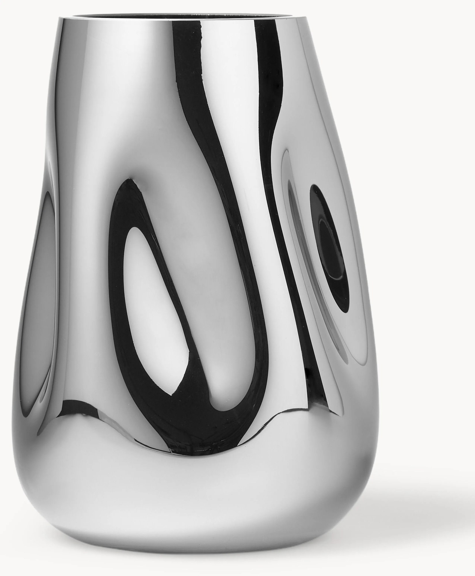 Ručne fúkaná sklenená váza Mirror