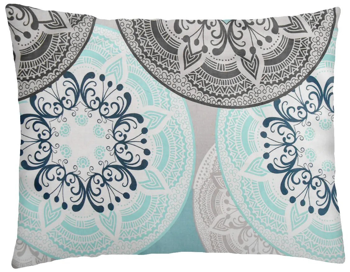 XPOSE® Bavlnená obliečka na vankúš ALBÍNA - tyrkysová 70x90 cm