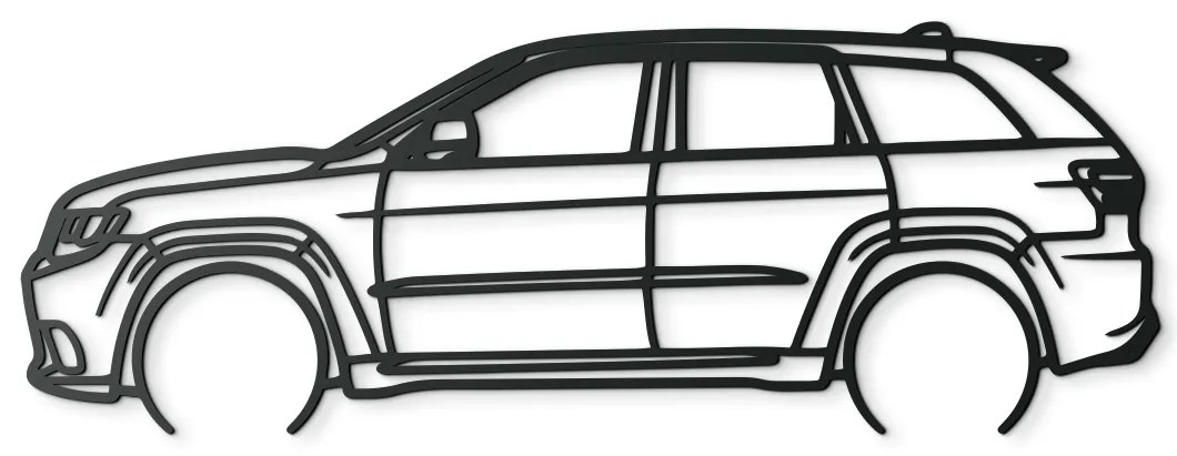 drevko Obraz Jeep Grand Cherokee Rozmer obrazu: 31 x 86 cm, Farba dekorácie: Čierna