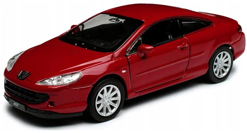 008805 Kovový model auta - Nex 1:34 - Coupé Peugeot 407 Červená