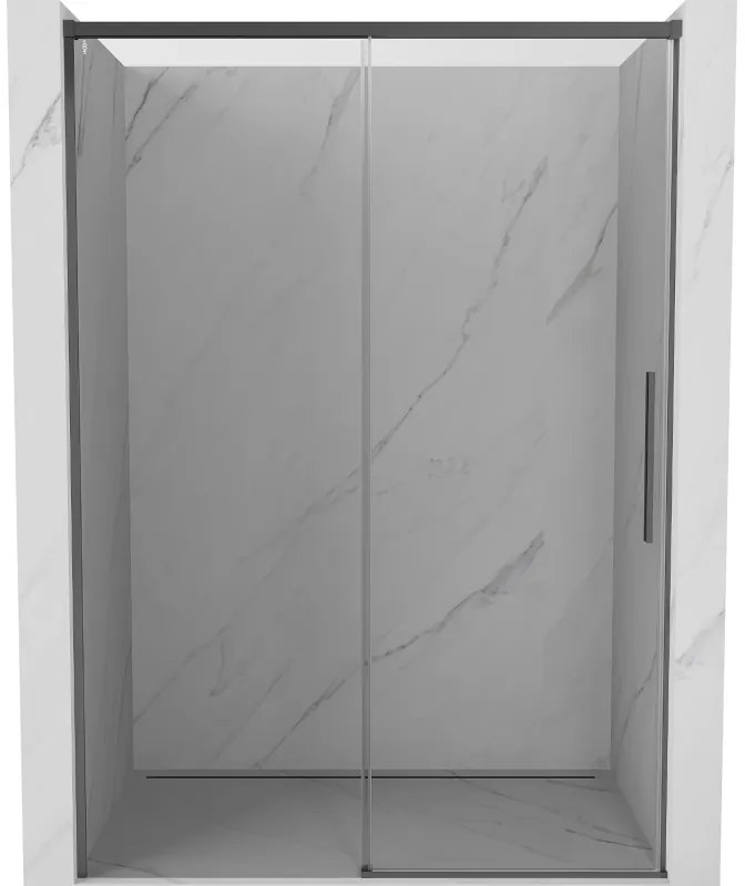 Mexen Rox, posuvné sprchové dvere 150 cm, 8mm číre sklo, grafitový profil, 8C2-150-000-95-00