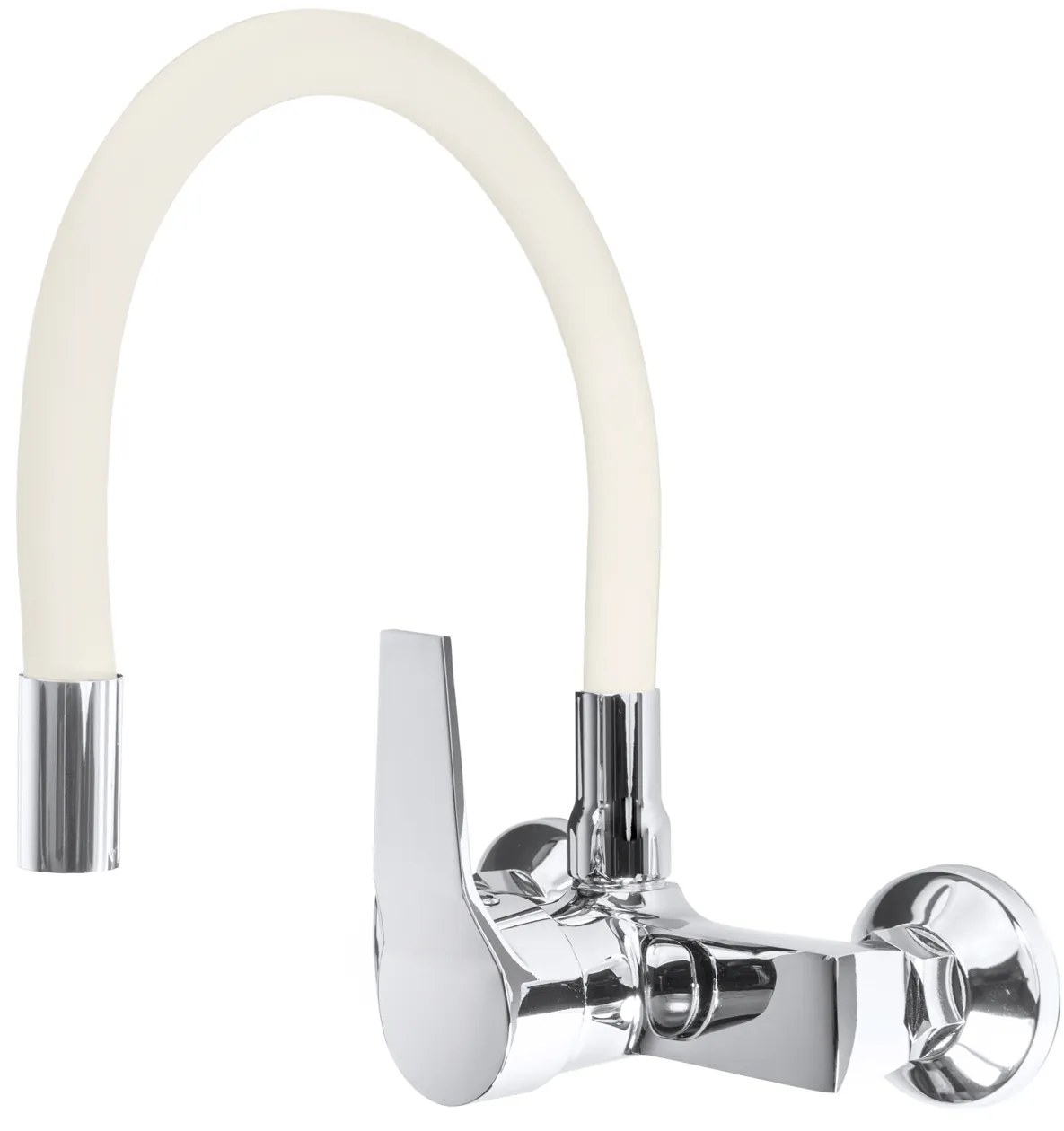 Gamma Flex, nástenná drezová batéria s elastickým ramenom, béžová-chrómová, GMA-BFXS-B