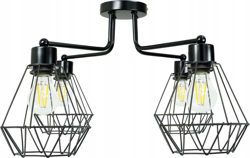 BERGE Závesná lampa DRON 4xE27 DIAMOND LARGE