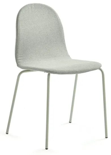 Stolička GANDER, 4 nohy, čalúnená, zelenošedá