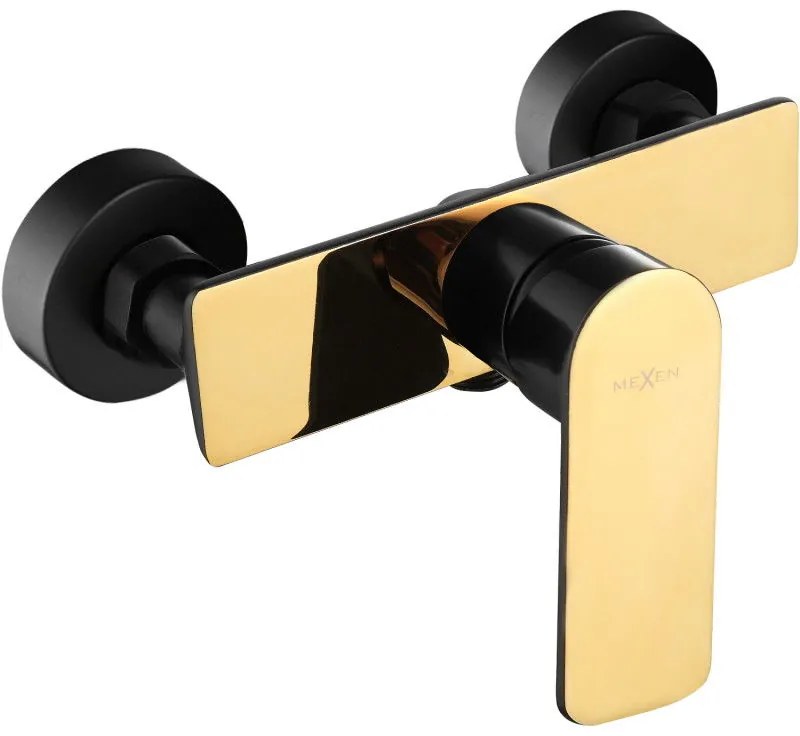 Mexen Alfa sprchová batéria, čierna-zlatá, 745740-75