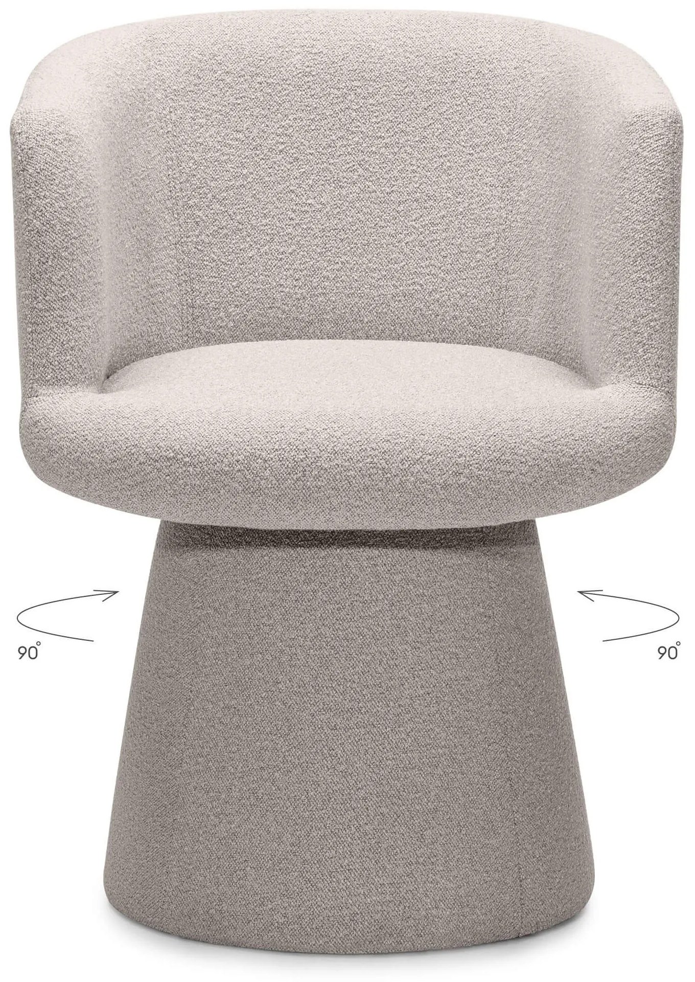 Otočné dizajnové kreslo YATO, sivobežové