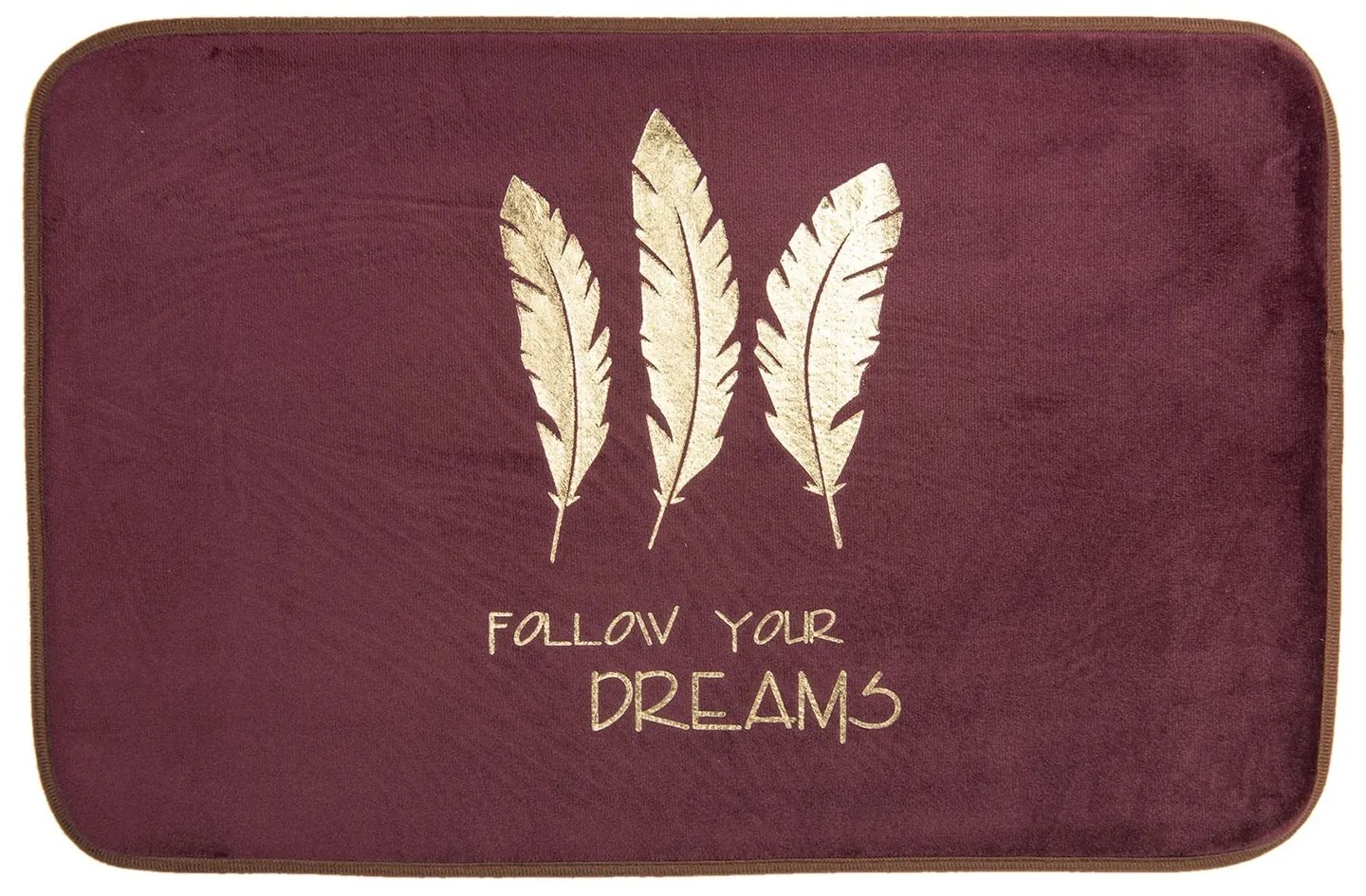 Tmavo červená kúpeľňová predložka Dreams - 60*40*1 cm Tmavo červená kúpeľňová predložka Dreams - 60*40*1 cm