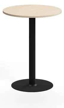 Barový stôl ALVA, Ø700x900 mm, s kotvením do zeme, HPL, čierna/breza