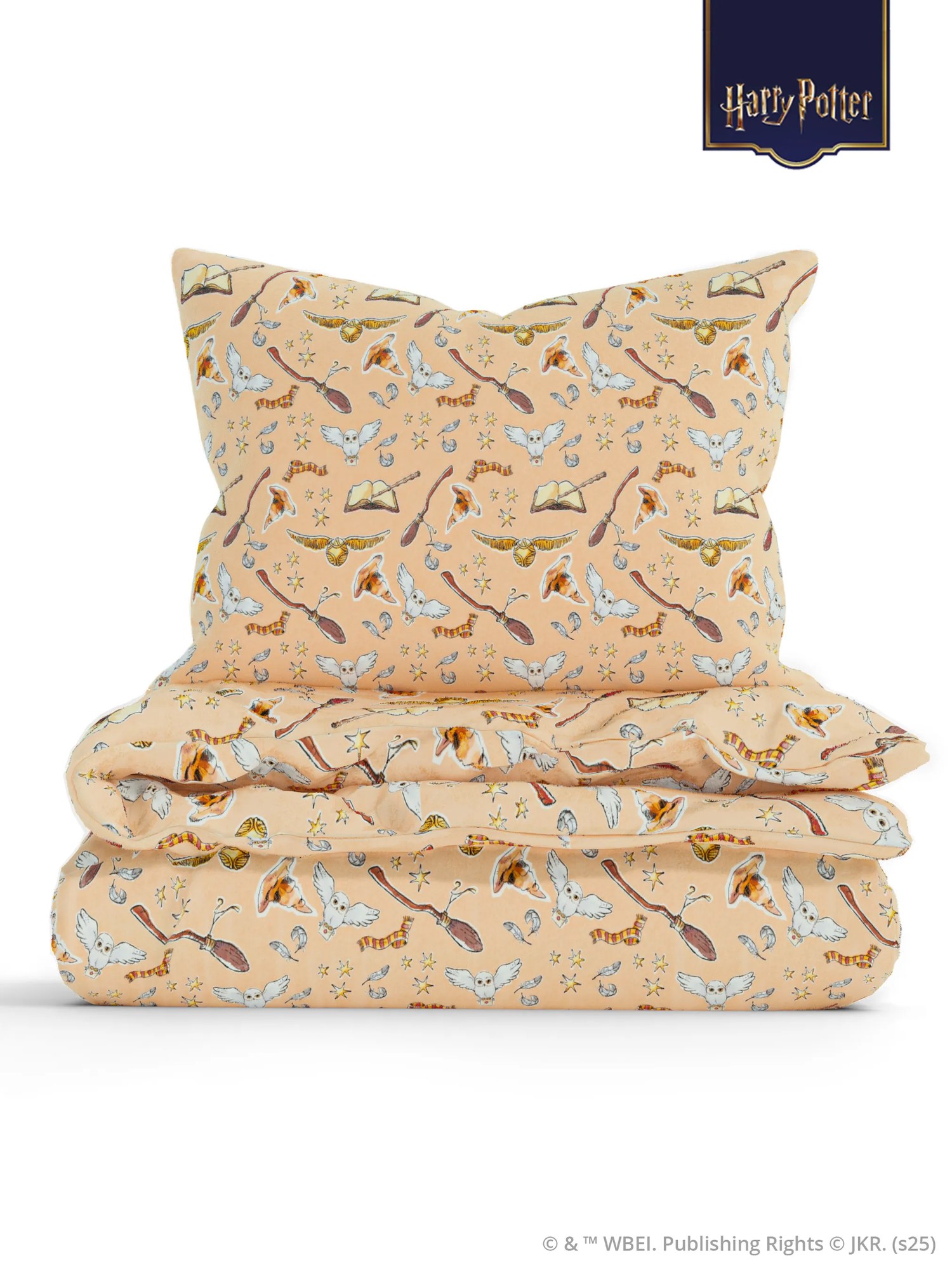 Obliečky mikroplyš Harry Potter - Marhuľová