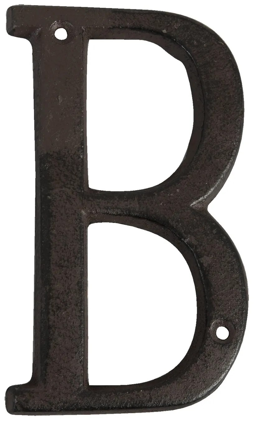 Nástenné kovové písmeno B - 13 cm